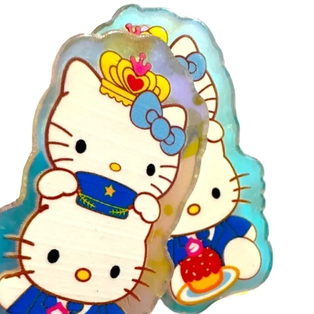 Hello Kitty Amazing Hair Clip 2 Pcs  Aurora borealis
